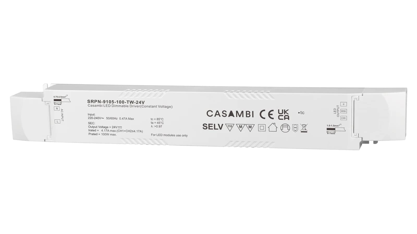 Casambi Netzteil 24V 100W Tunable White – Bild 2