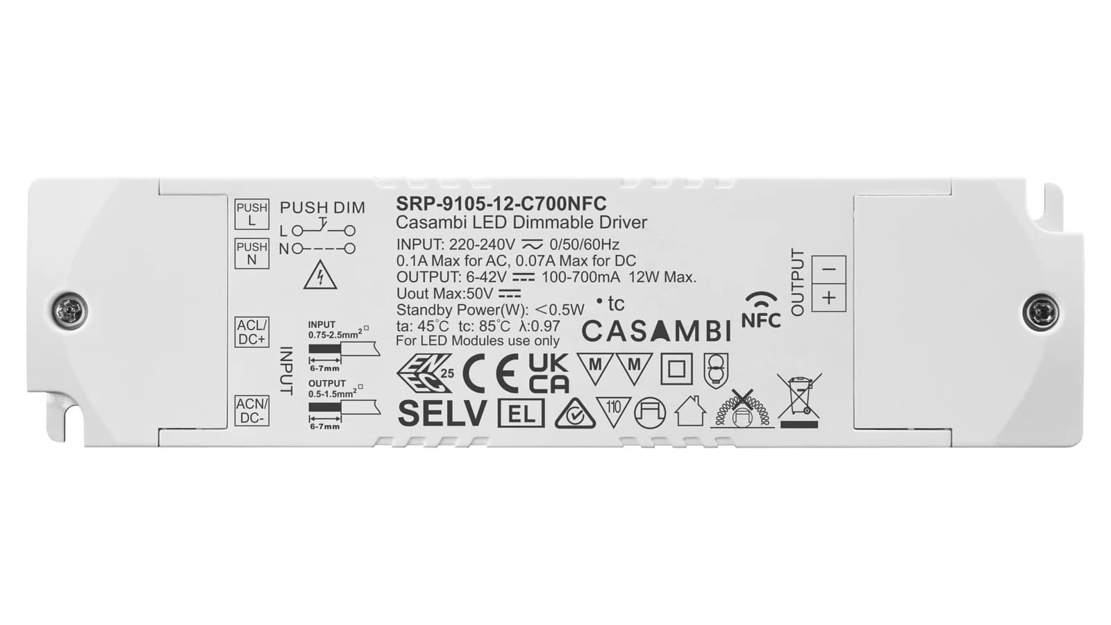 Casambi LED-Konverter 12W 100–700 mA – Bild 2