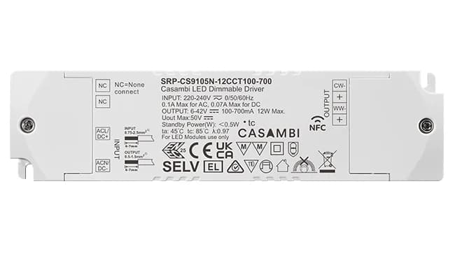 Casambi LED-Konverter 12W Tunable White 100–700 mA – Bild 2