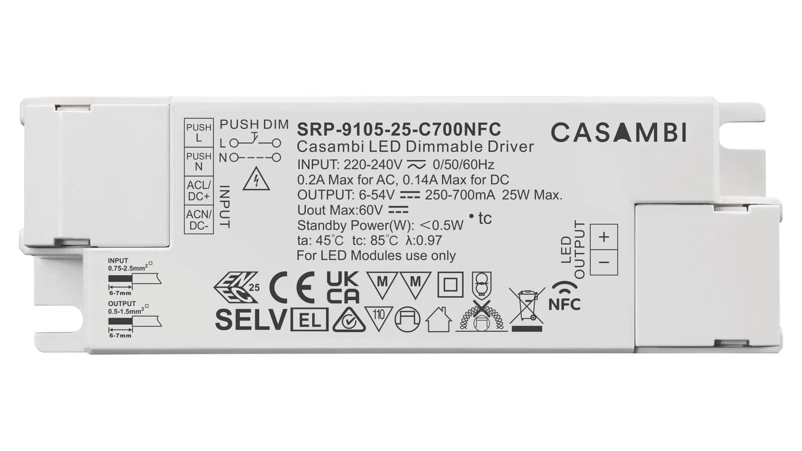 Casambi LED-Konverter 25W 250–700 mA – Bild 2