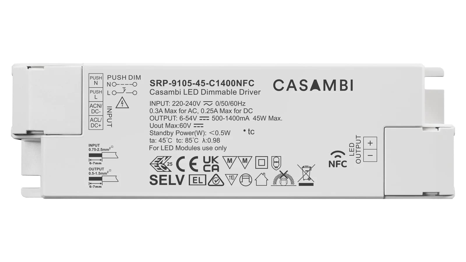 Casambi LED-Konverter 45W 500–1400 mA – Bild 2