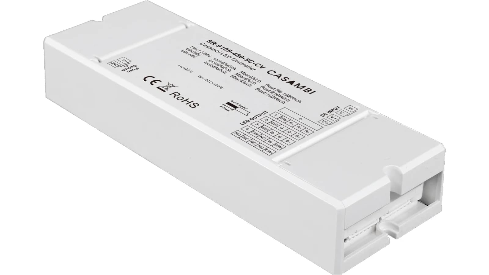 Casambi Controller 5 Kanal RGB+TW 12–48V 5× 8A – Bild 2